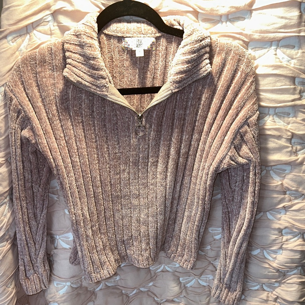 Cozy Ribbed Sweater by [Pink Rose]